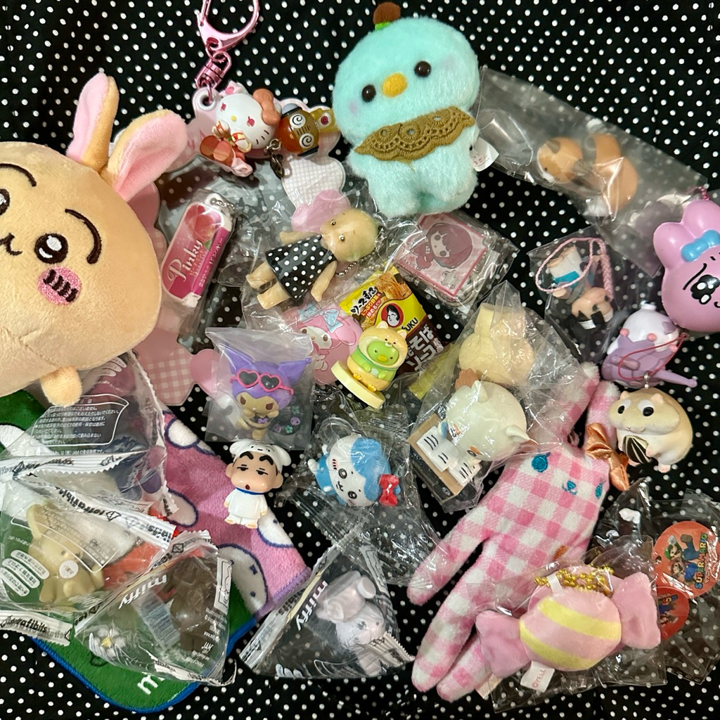 (updated) various japan japun gotochi trinkets gacha gantungan ganci keychain handkerchief miffy chi