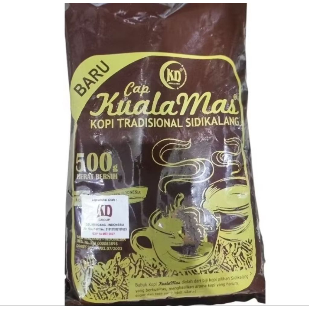 

KD Cap Kuala Mas Kopi Bubuk Hitam Tradisional Khas Sidikalang 1 Kg, 500g