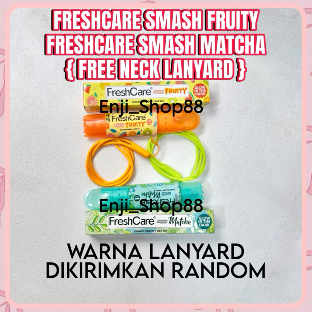 [TERMASUK LANYARD SILICONE] FRESHCARE SMASH INHALER FRUITY FRESHCARE SMASH MATCHA INHALER 4IN1
