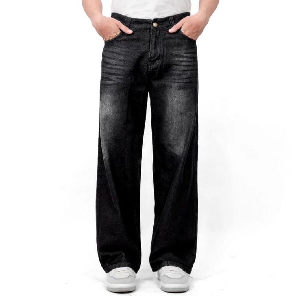 Celana Jean's Pria Gombrong baggy pants Korean style Celana baggy Celana panjang pria  celana leg bl