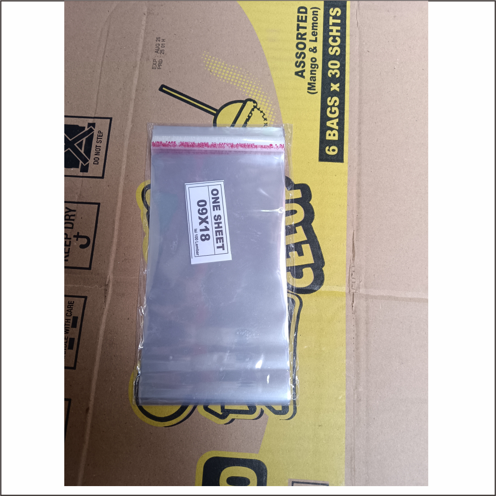 Plastik OPP Seal Lembaran 9 x 18 Cm Plastik Kue Basah Plastik One sheet Isi 100 Lembar