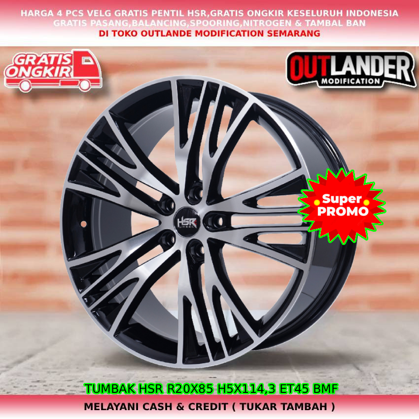 VELG RACING HSR VELG R20 UNTUK MOBIL CAMRY CIVIC BRV CRV ACCORD IONIC5 ALPHARD DLL HSR TUMBAK R20