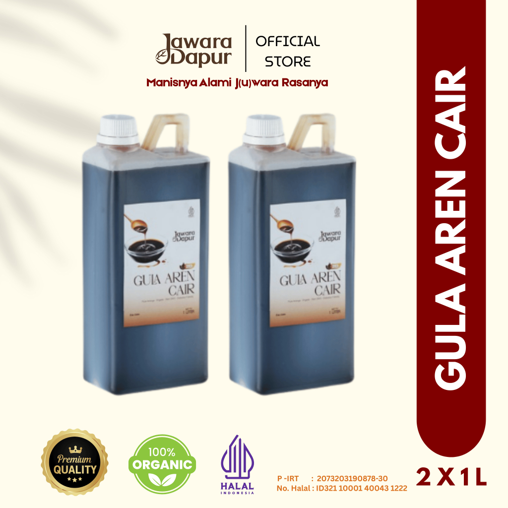 

JAWARA l Gula Aren Cair PREMIUM QUALITY Jawara Dapur 2 Liter (Combo Pack)