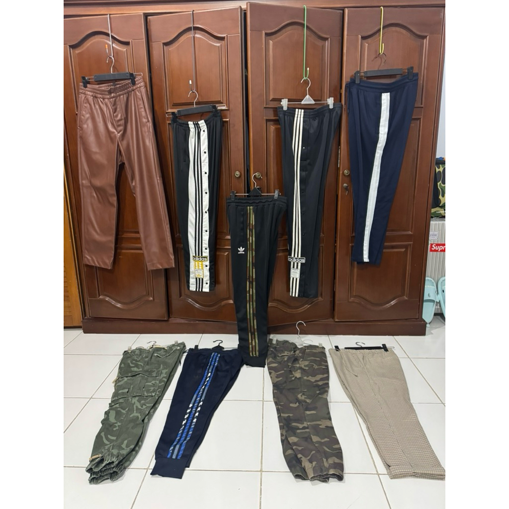 bundling celana adidas dan H&M zara second