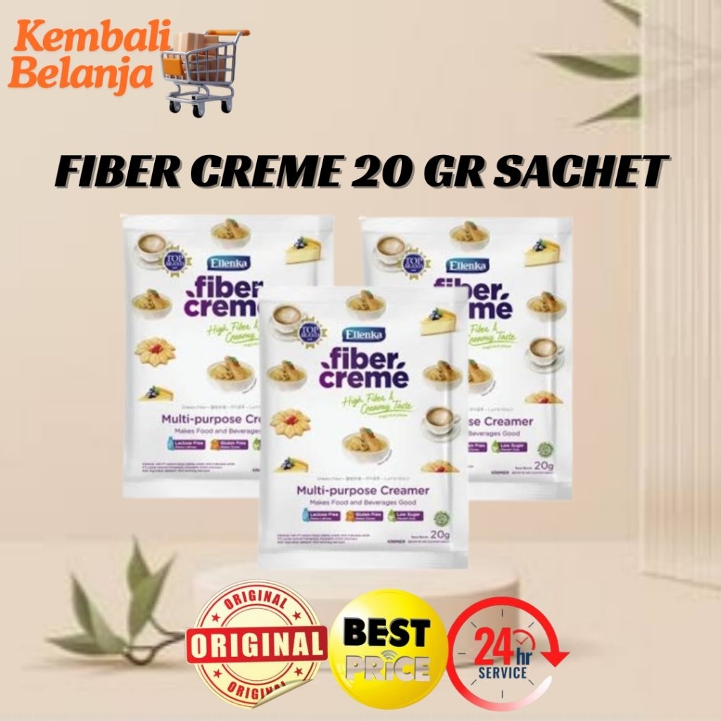 

Fiber Creme Sachet 20 Gram/ Fiber Creme Ellenka/ Multi Purpose Creamer/ Krimer Serbaguna/ Krimer Pengganti Santan