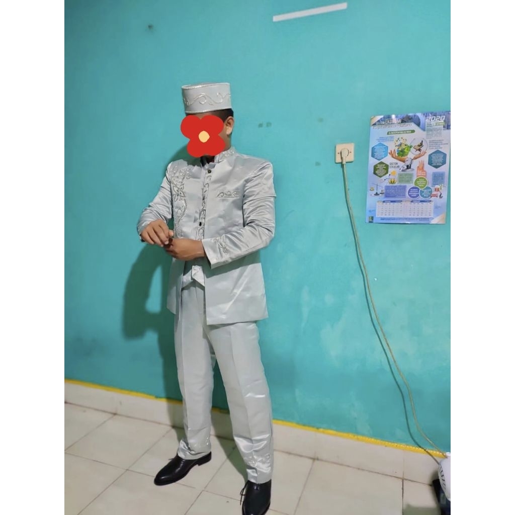 jas pengantin silver/abu preloved