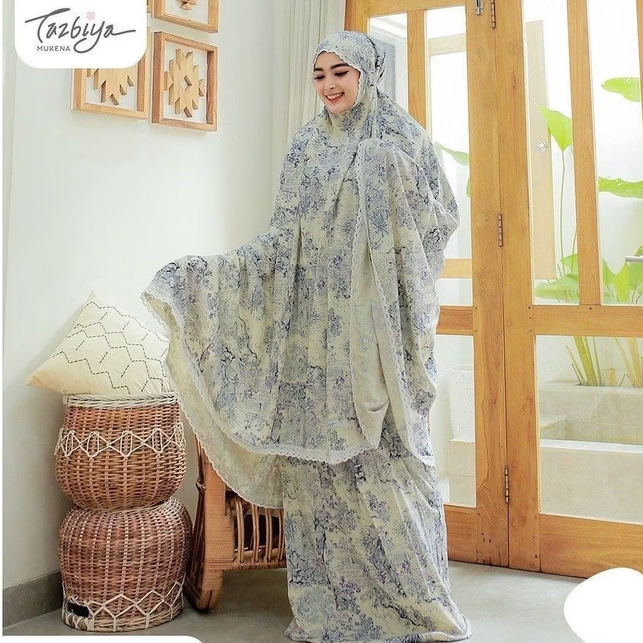 Mukena Tazbiya Daizy Series / MUKENA RAYON JUMBO / MUKENA TAZBIYA PUTIH