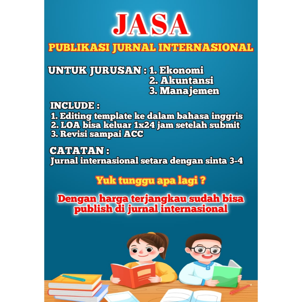 Jasa Publikasi Jurnal Internasional