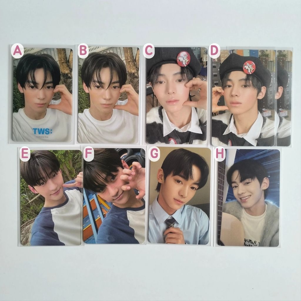 Ready stock photocard pc official tws hanjin jihoon pob benefit sparkling blue summer beat powerstat