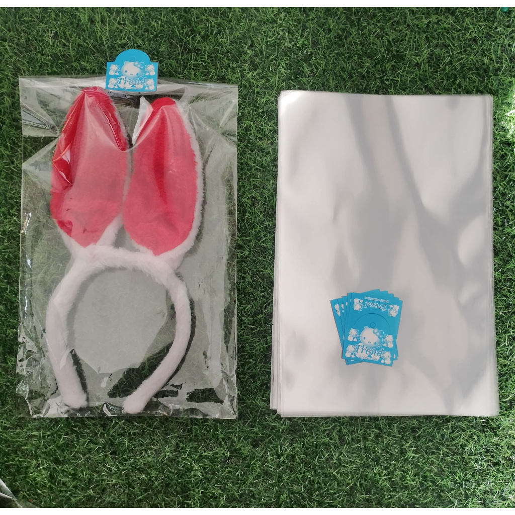 100 set Plastik dan Kertas Label Aksesoris Bando Besar Kemasan Plastik Aksesoris