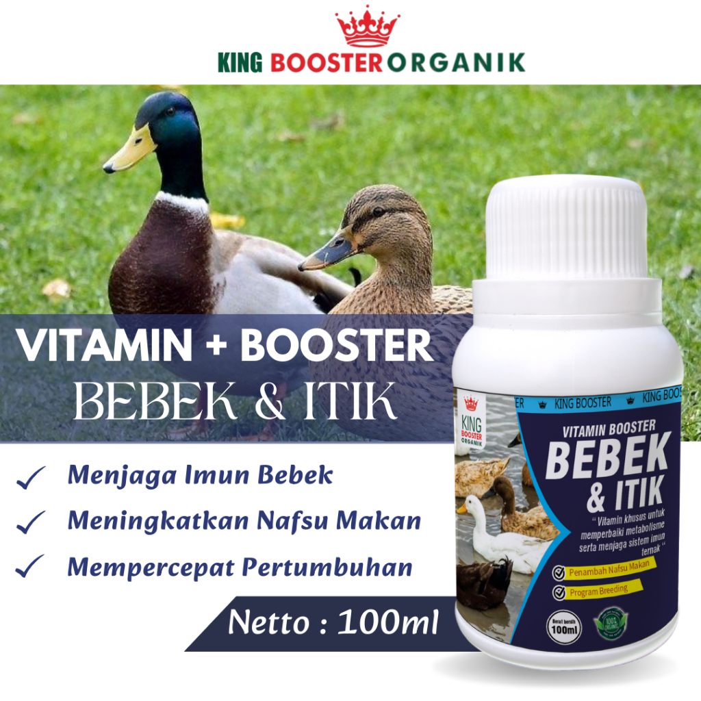 Vitamin Unggas Bebek & Itik Anti Stres Memperbanyak Daging / Bebek Tumbuh Sehat vitamin bebek & itik