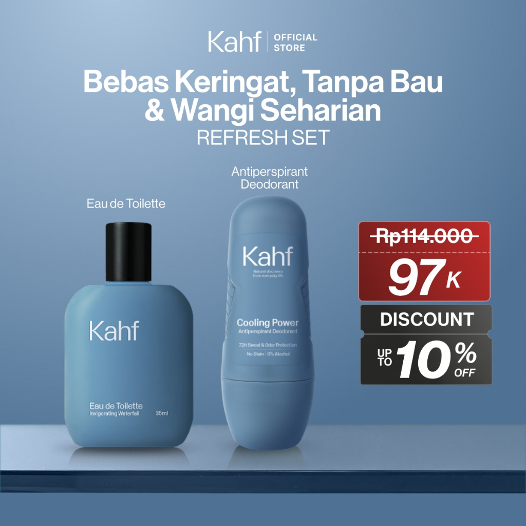 Kahf Paket Wangi Isi 2 (Deodorant + Eau de Toilette) - Suitable for Daily Use