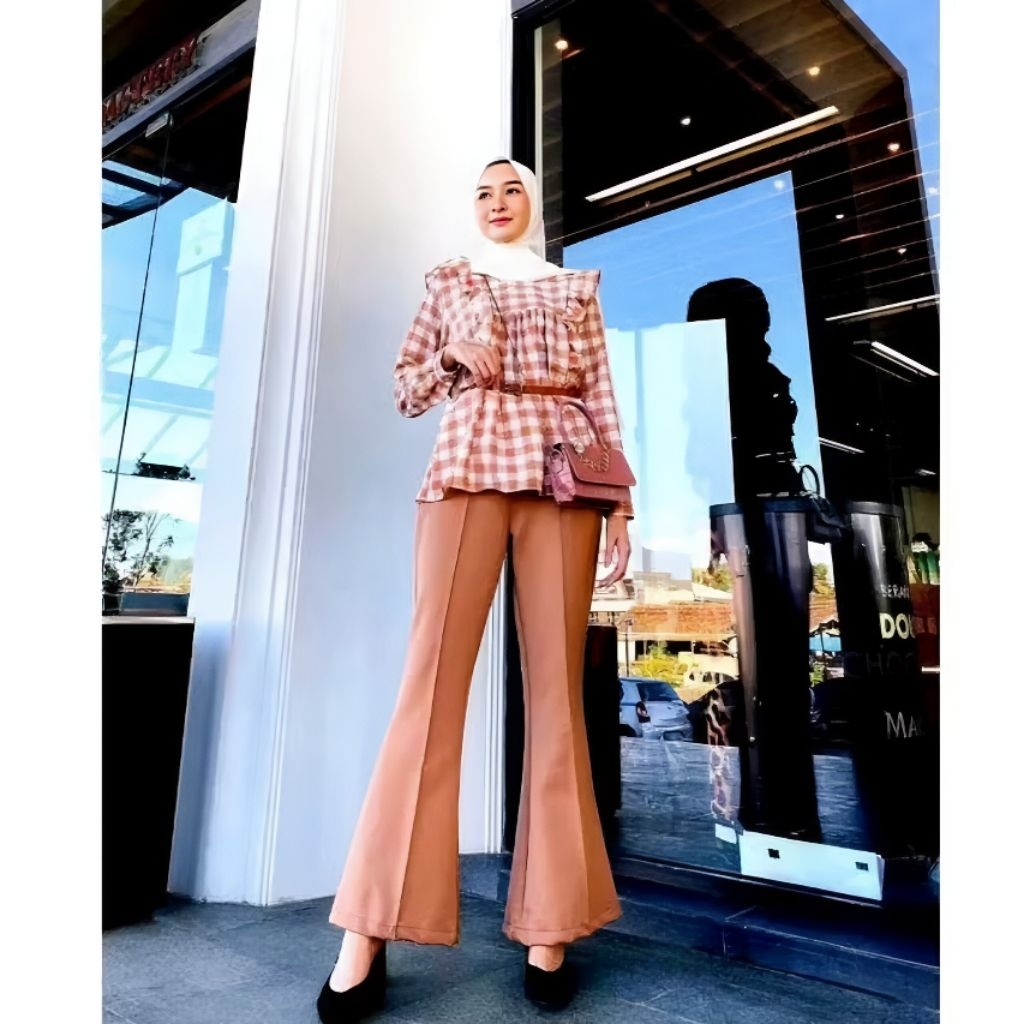 Promo  Kulot Cutbray Scuba Terbaru/Clana Panjang Highwaist Kulot Cutbray Scuba/Kulot Cutbray Wanita 