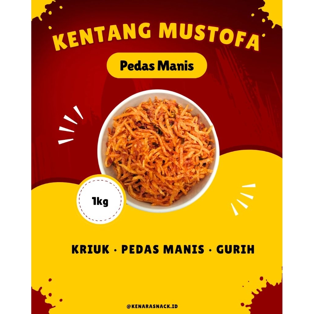 

Kentang Mustofa Pedas Manis 1kg - by Kenarasnack.id