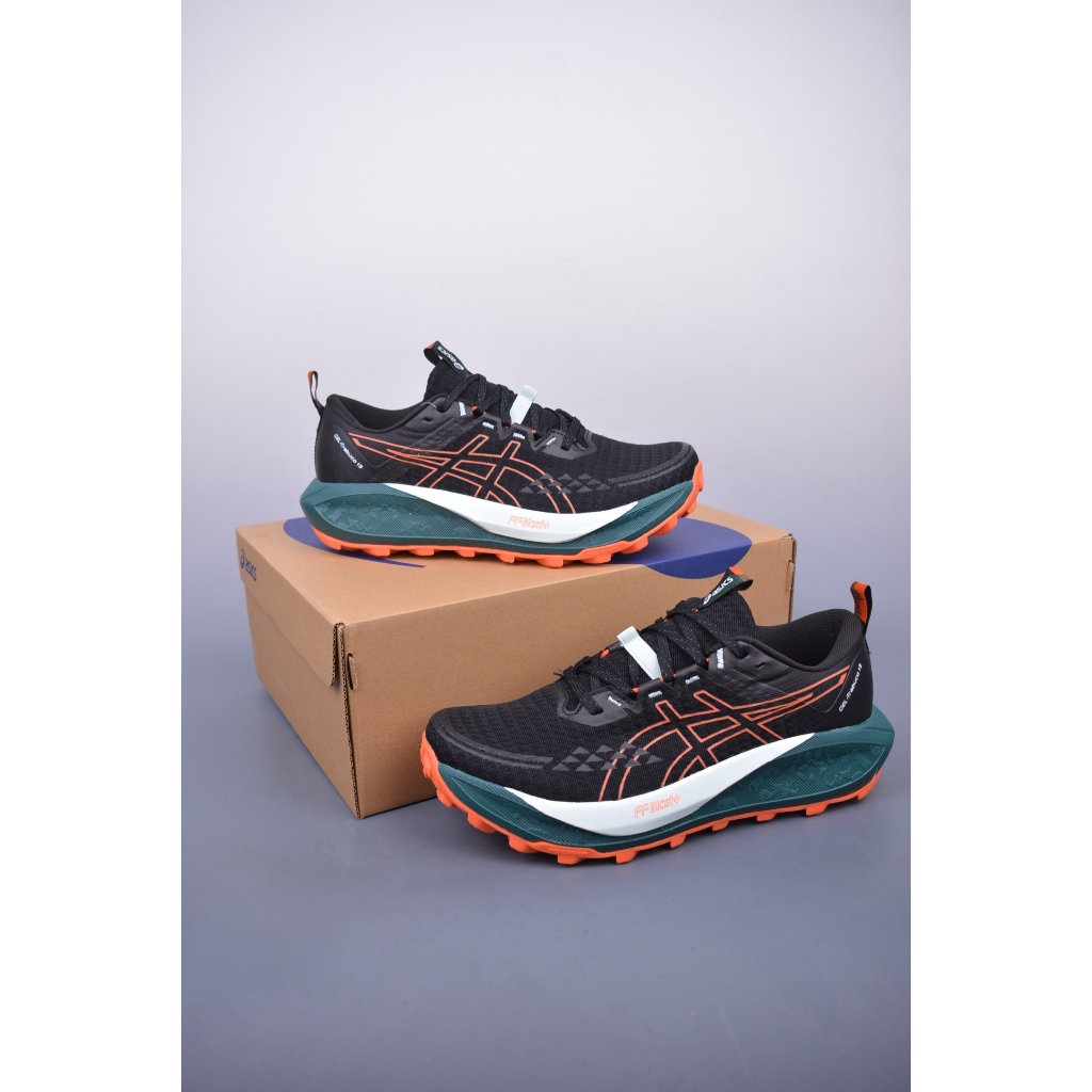 READY STOCK SIZE 43.5 (43,5) - Asics Gel Trabuco 13 Black Nova Orange (GEL-TRABUCO) (Sepatu Lari / R