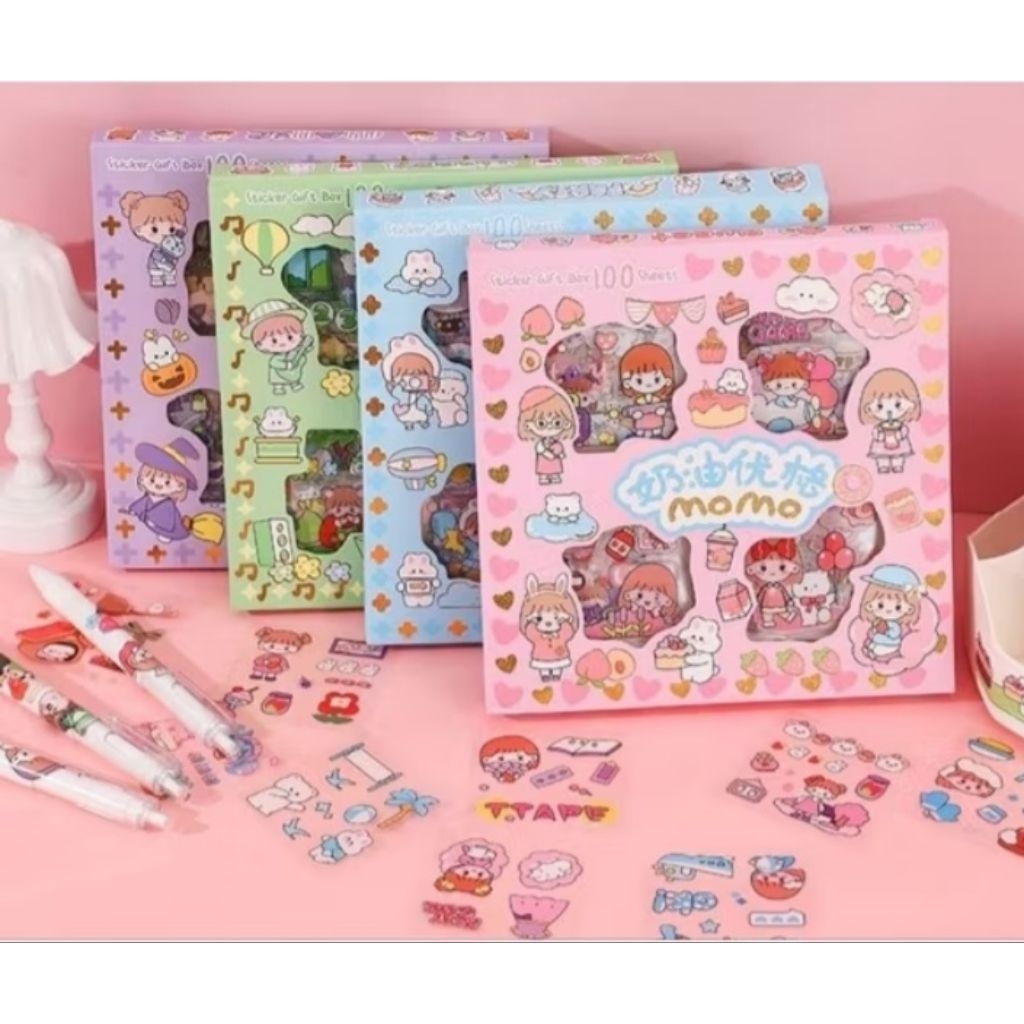 

Stiker Momo Rainbow isi 100 Lembar / Stiker Kartun Korea Anti Air