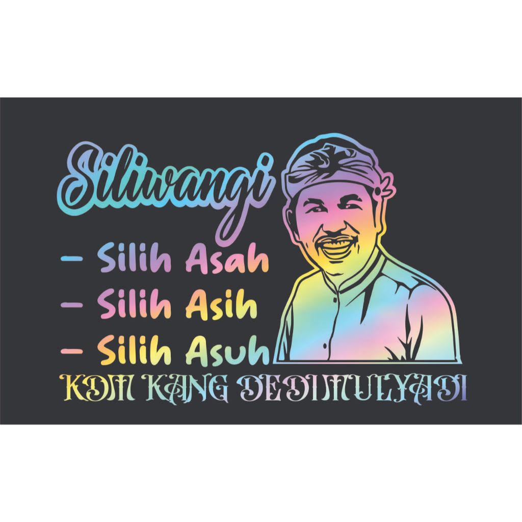 KEREN (NEW) siluwet wajah KDM KANG DEDI MULYADI siliwangi mobil stiker cutting sticker cod cocok di 