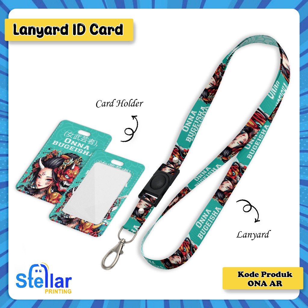 

[LANYARD ID CARD] Strap Lanyard Card Holder Onna Bugeisha tali hp - gantungan kunci - Id card