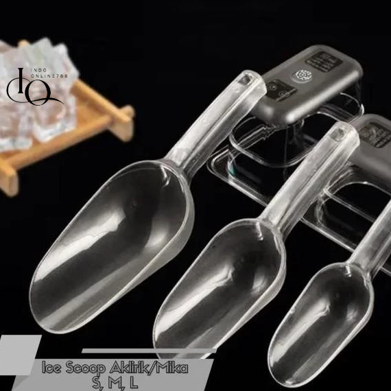 Ice Scoop Serokan Es Batu Sendok Es Batu Plastik Acrylic Serokan Kacang Kopi Plastik Serbaguna