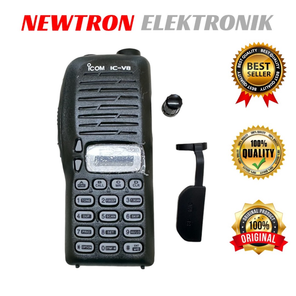 Casing HT Icom IC-V8 ICV8 Kesing IC V8 Case 1Set Keypad Knop Karet PTT Tutup Mic