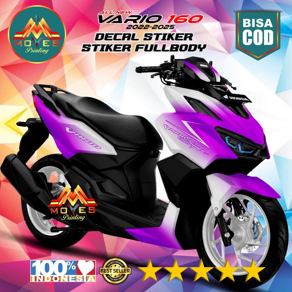 Decal stiker Honda new Vario 160 2022-2025 full body Bunglon Ungu