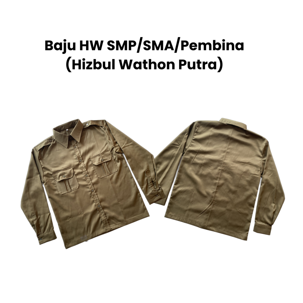 Kemeja Putra Seragam HW Hizbul Wathan Muhammadiyah SMP/SMA/PEMBINA