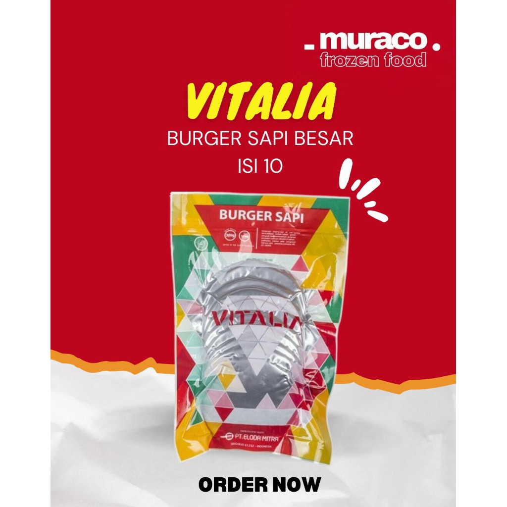 

Vitalia Burger Sapi Besar Isi 10Biji 250gr