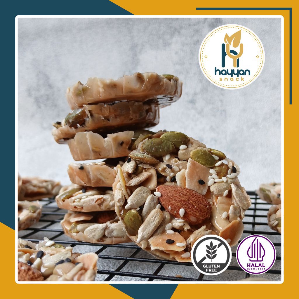 

Florentine Cookies Besar Toping Almond/ kue kacang/ Almond crispy/ kue kering