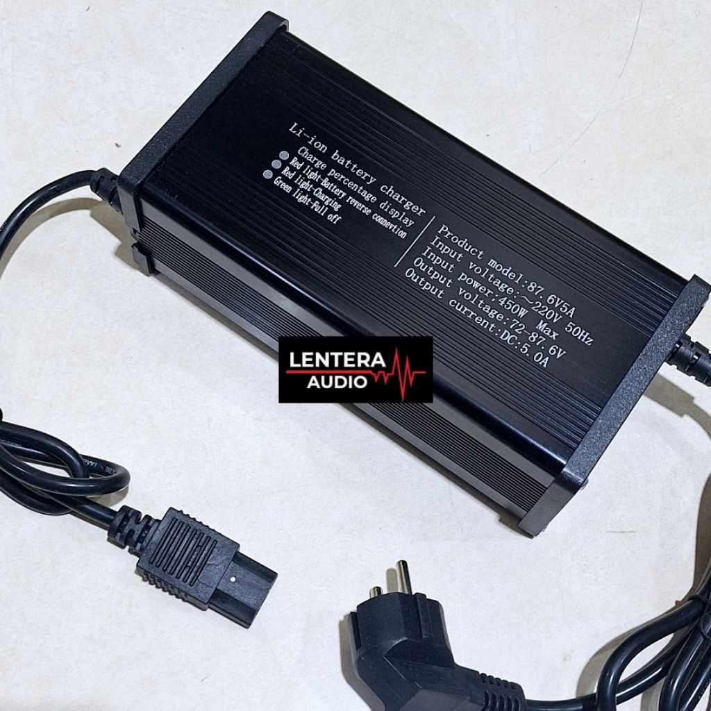 Charger Battery Lifepo4 24S 72V 5A 10A (output 72-84v)
