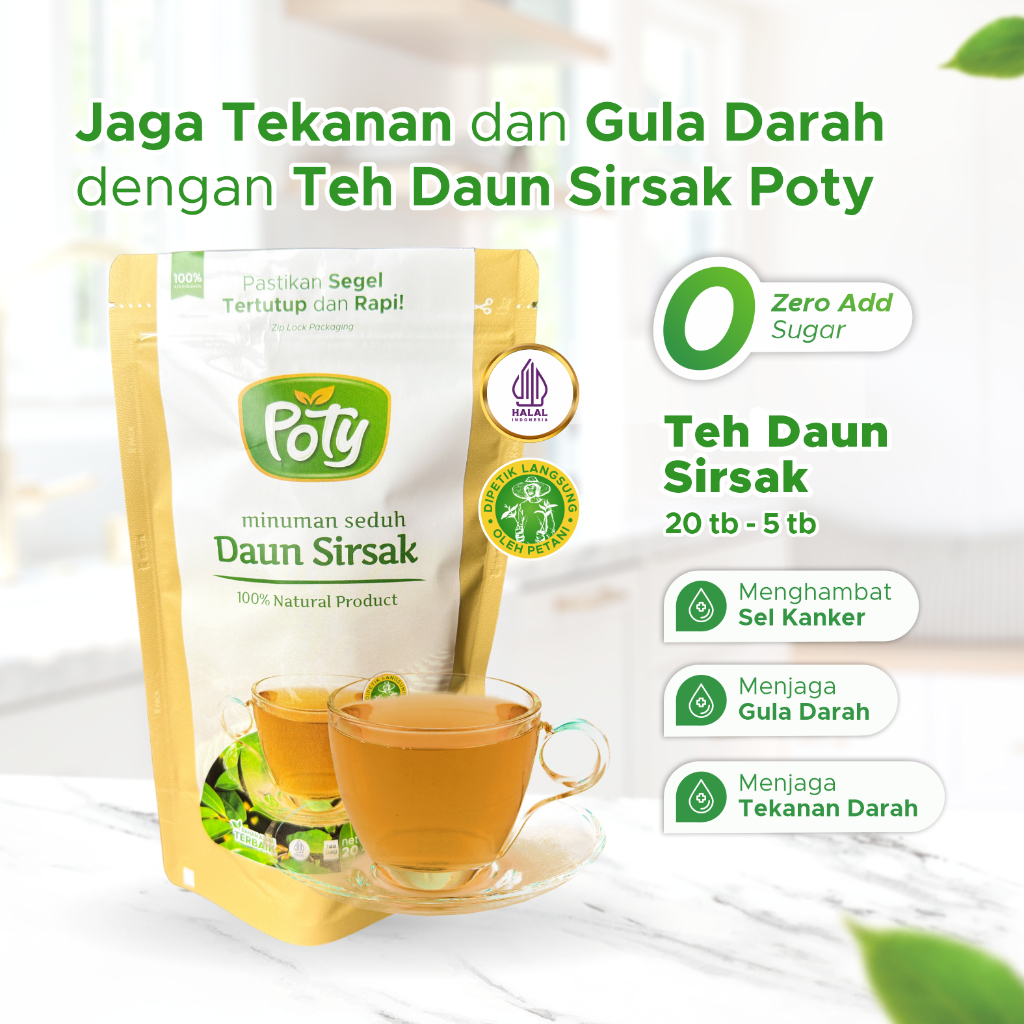 

LIVE Teh Daun Sirsak Premium Organik Ampuh Nyeri Sendi Poty