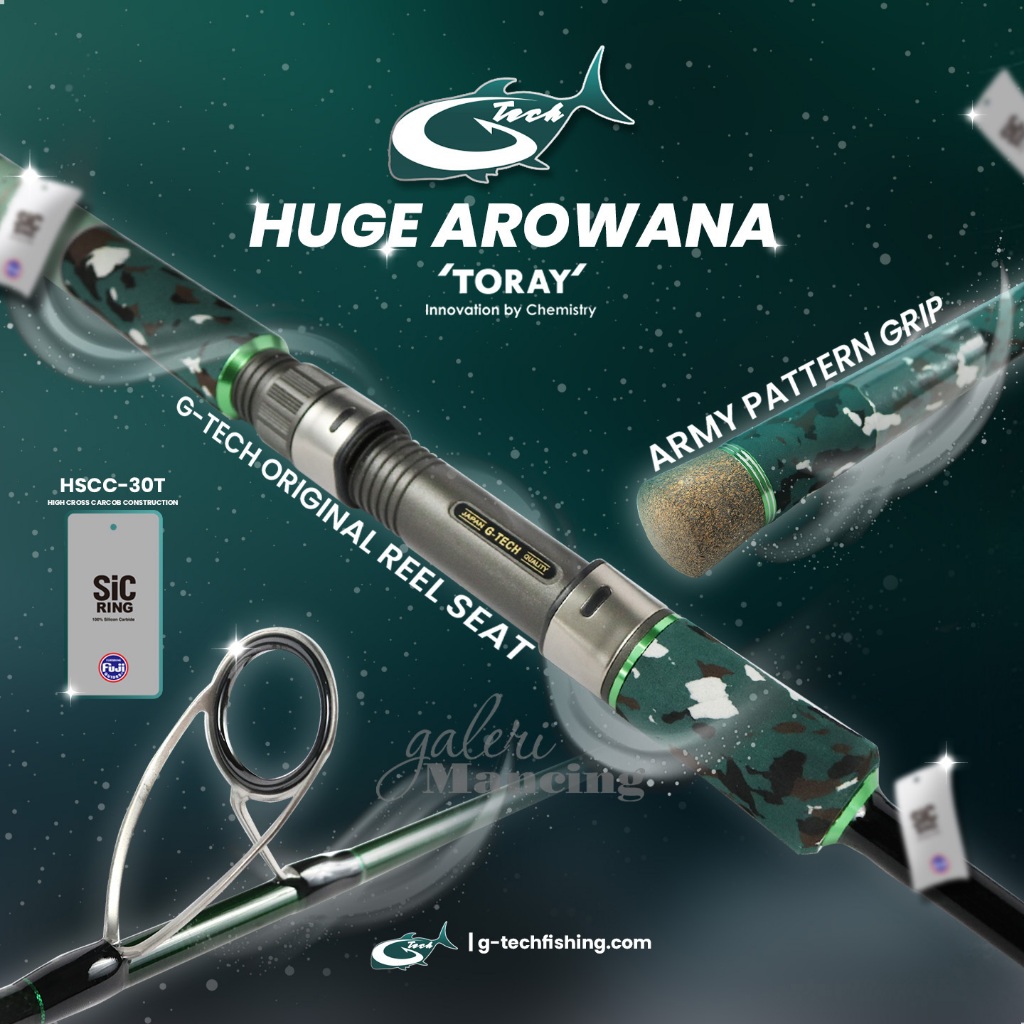 Joran Surf G-Tech HUGE AROWANA 200 s/d 300cm | Fuji SiC Ring Guide Carbon Toray | Surf