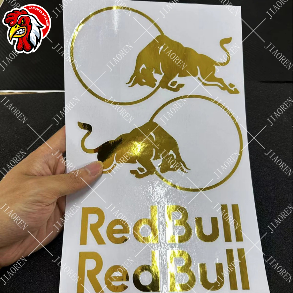 Sticker Stiker Helm Red Bull Stiker Helmet Red Bull Set Cutting