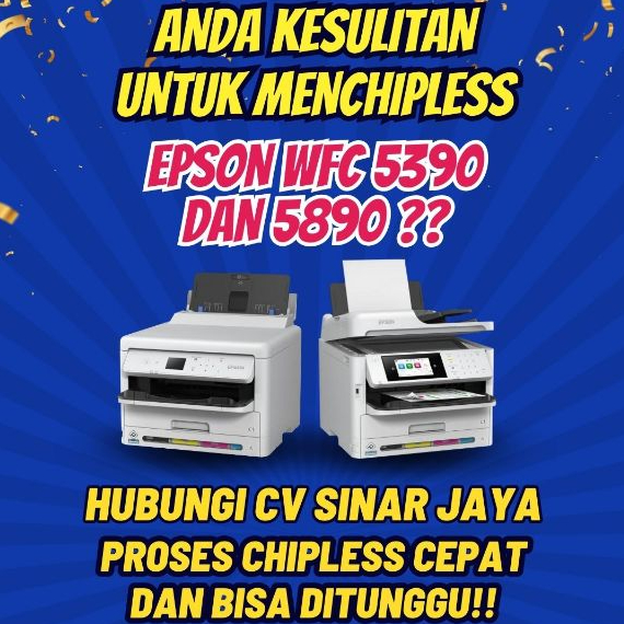 PROGRAM CHIPLESS/ UNLOCK DOWNGRADE FIRMWARE EPSON WFC 5390 5890