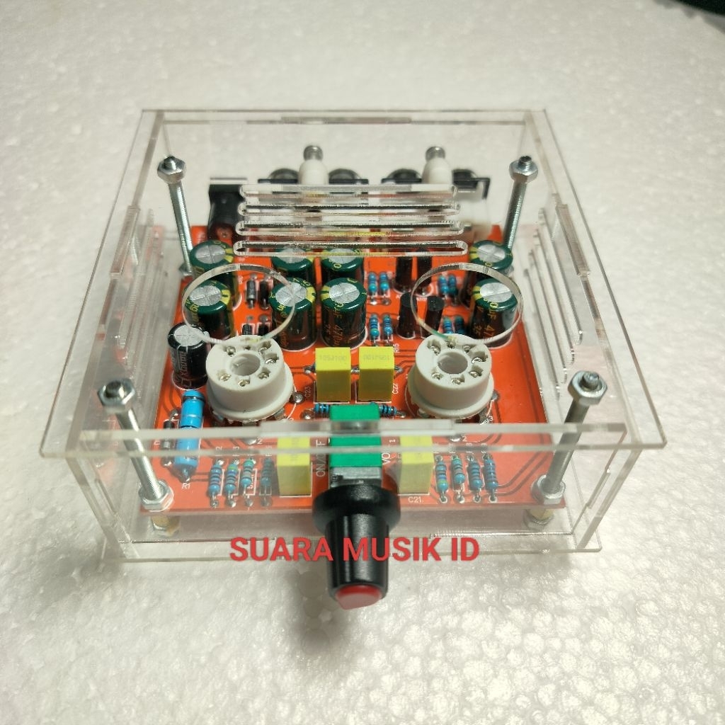 preamp tube 6j1 berikut boxs acrylic