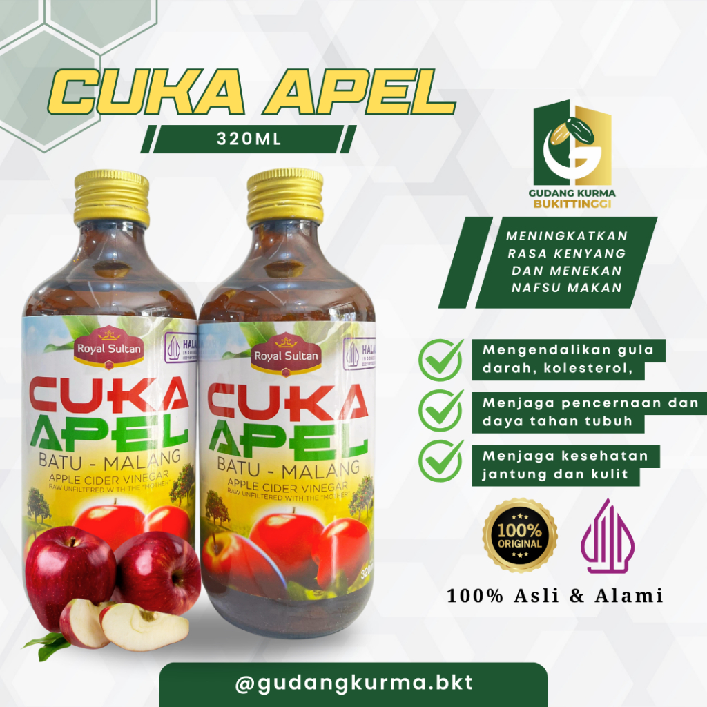 

CUKA APEL ROYAL SULTHAN 320ml | Apple Vinegar Premium | Bukittinggi Sumatera Barat