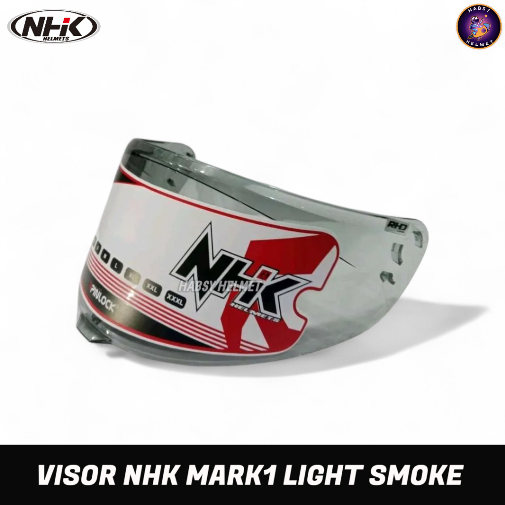 KACA VISOR ORIGINAL NHK MARK1 LIGHT SMOKE /CLEAR ORIGINAL NHK MARK 1