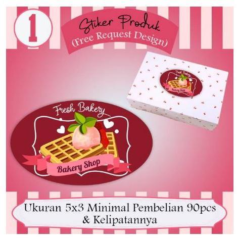 

Sticker Label Kemasan Produk Murah Ukuran 3x5cm 90pcs Free Design Murah