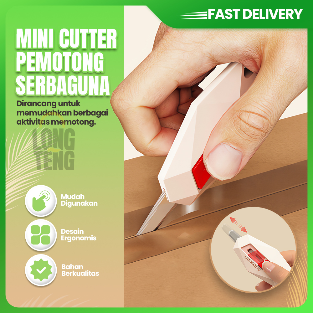

Cutter Mini Portable Pisau Pemotong Kertas Unboxing Paket Blade Anti Karat