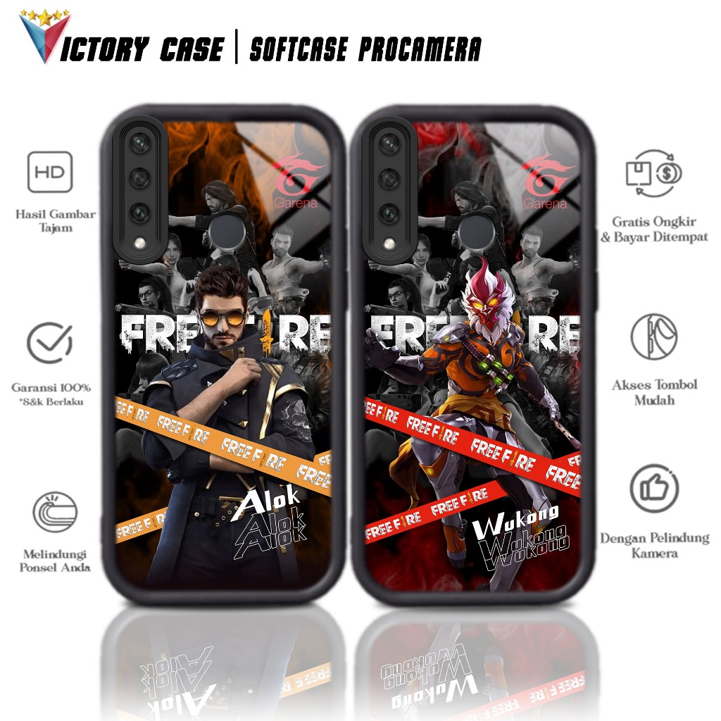 Softcase Glass kaca untuk HUAWEI Y6P 2020 FF Casing Handphone Case Procamera