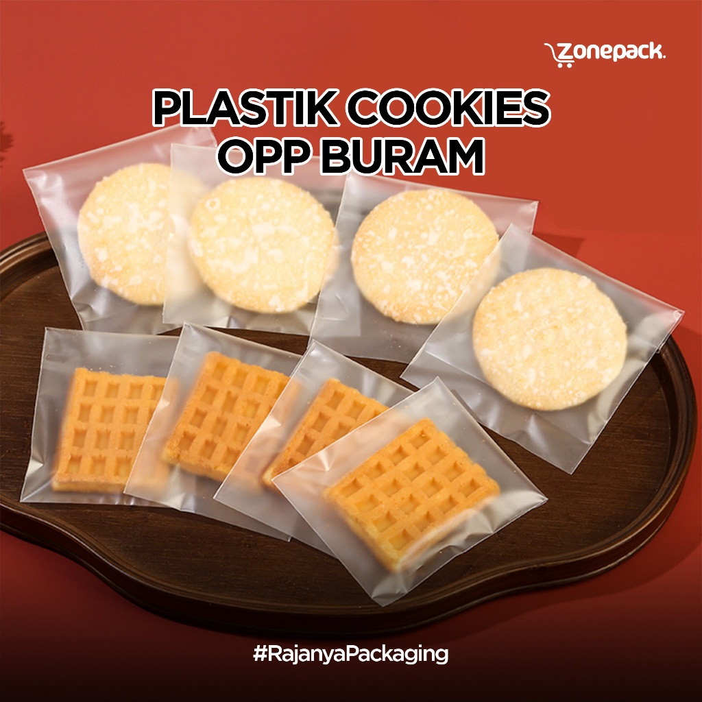 

[ISI 100 PCS] Plastik Cookies OPP Buram| Plastik OPP Doff | Plastik Packaging Nastar Cookies Coklat Permen