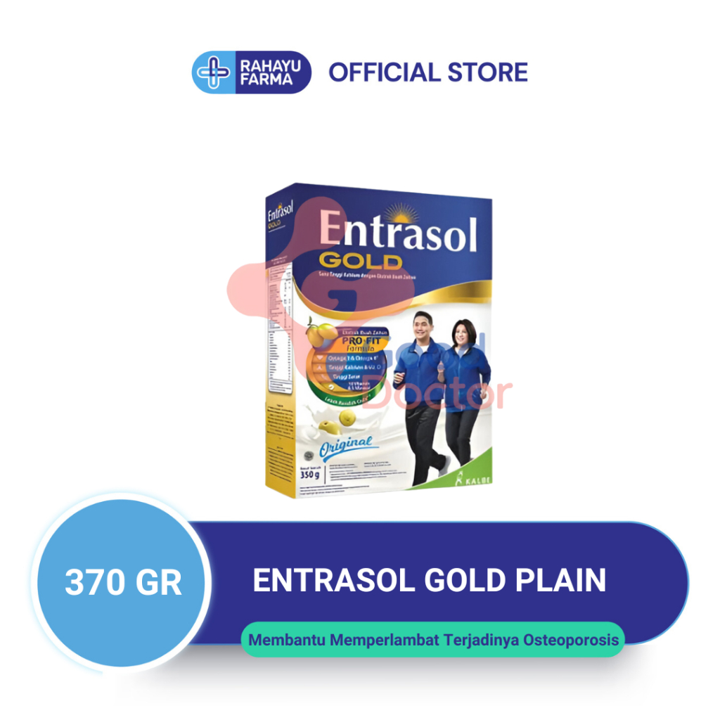 

ENTRASOL GOLD PLAIN 370 GR – Susu plain ukuran besar untuk kebutuhan nutrisi harian lansia.