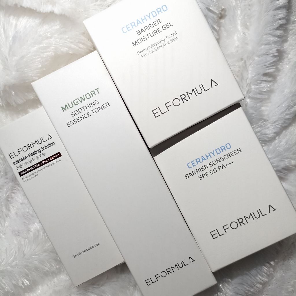 ELFORMULA Intensive Peeling Solution & CeraHydro Barrier Sunscreen Repair Moisture Gel - Moisturizer
