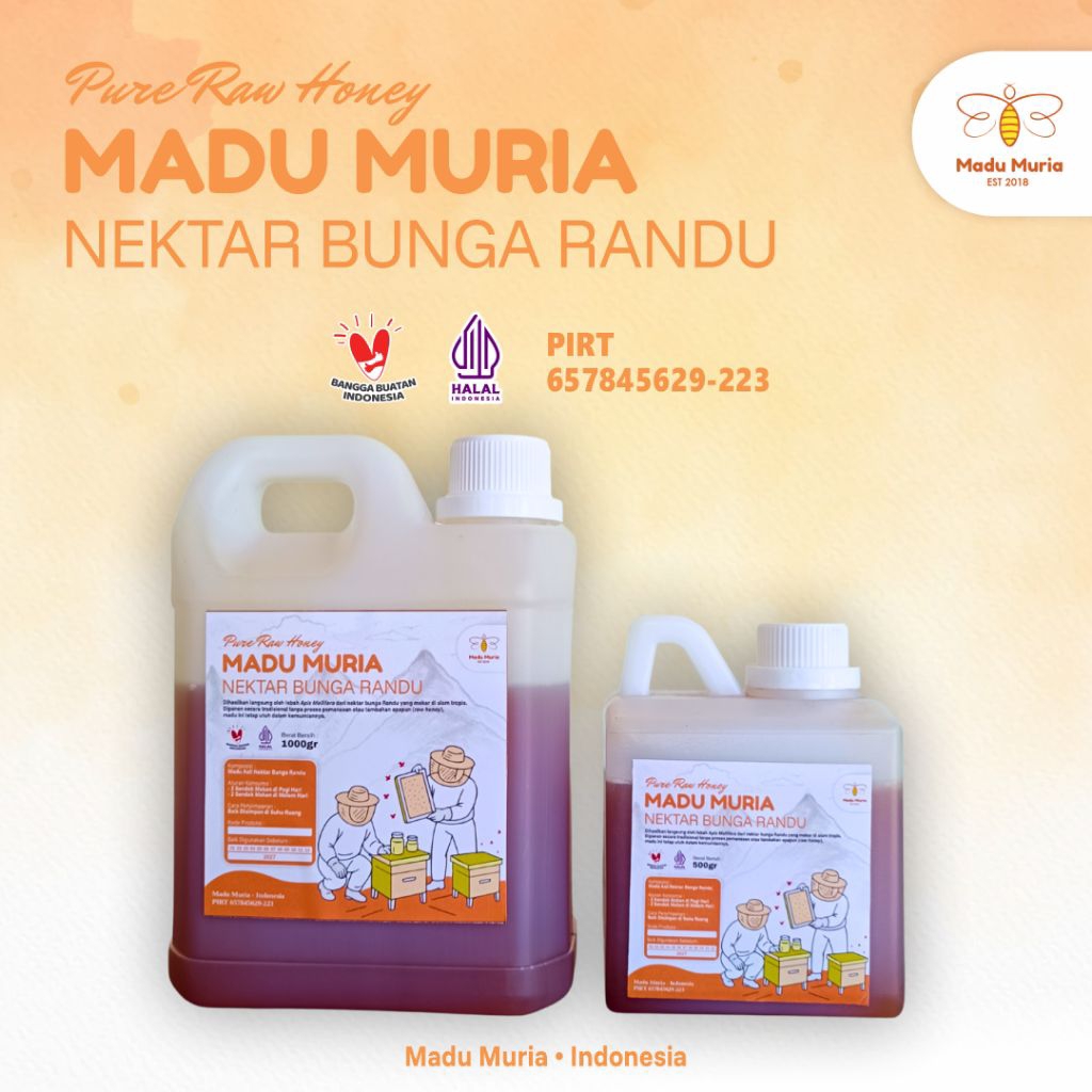 

Madu Murni Asli Nektar Bunga Randu - Pure Natural Raw Honey