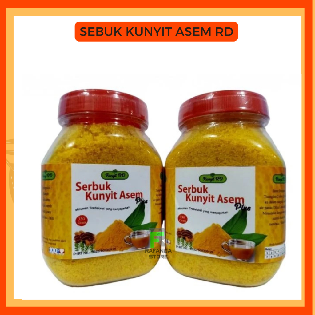Serbuk Kunyit Asam RD 330 gram | Jamu Kunyit Asem Bubuk