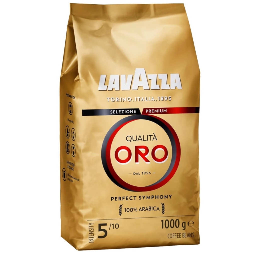 

Lavazza Qualita Oro 1 KG / 1000GR Coffee Beans 100% Arabica Medium Roast Notes Fruity and Flowery