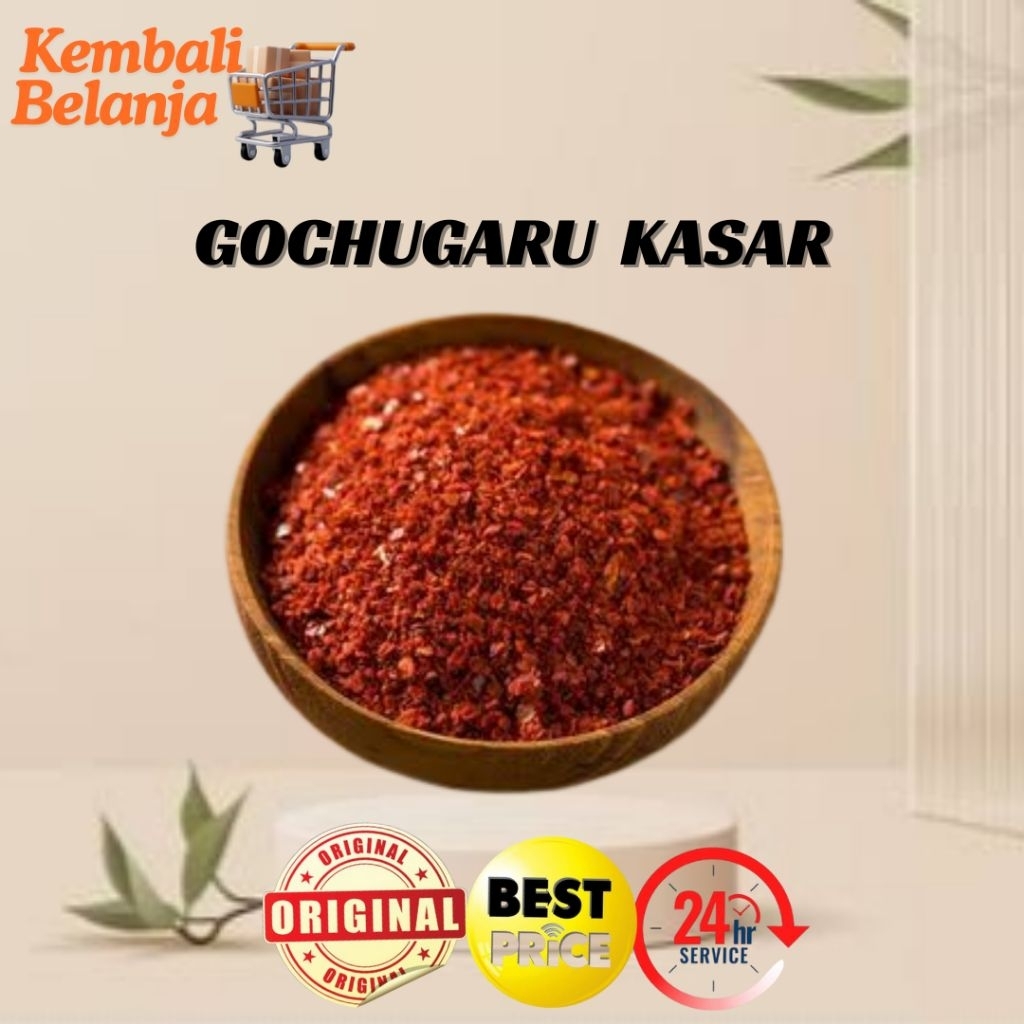 

Gochugaru Cabe Bubuk Korea Kasar 25 - 100 Gram / Gochukaru/ Bubuk Cabe Korea Kimchi/ Cabe Korea Halal