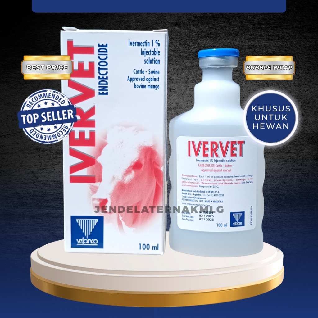 IVERVET 100 ml - Ivervet Obat Gudik Ecto Endo Parasit