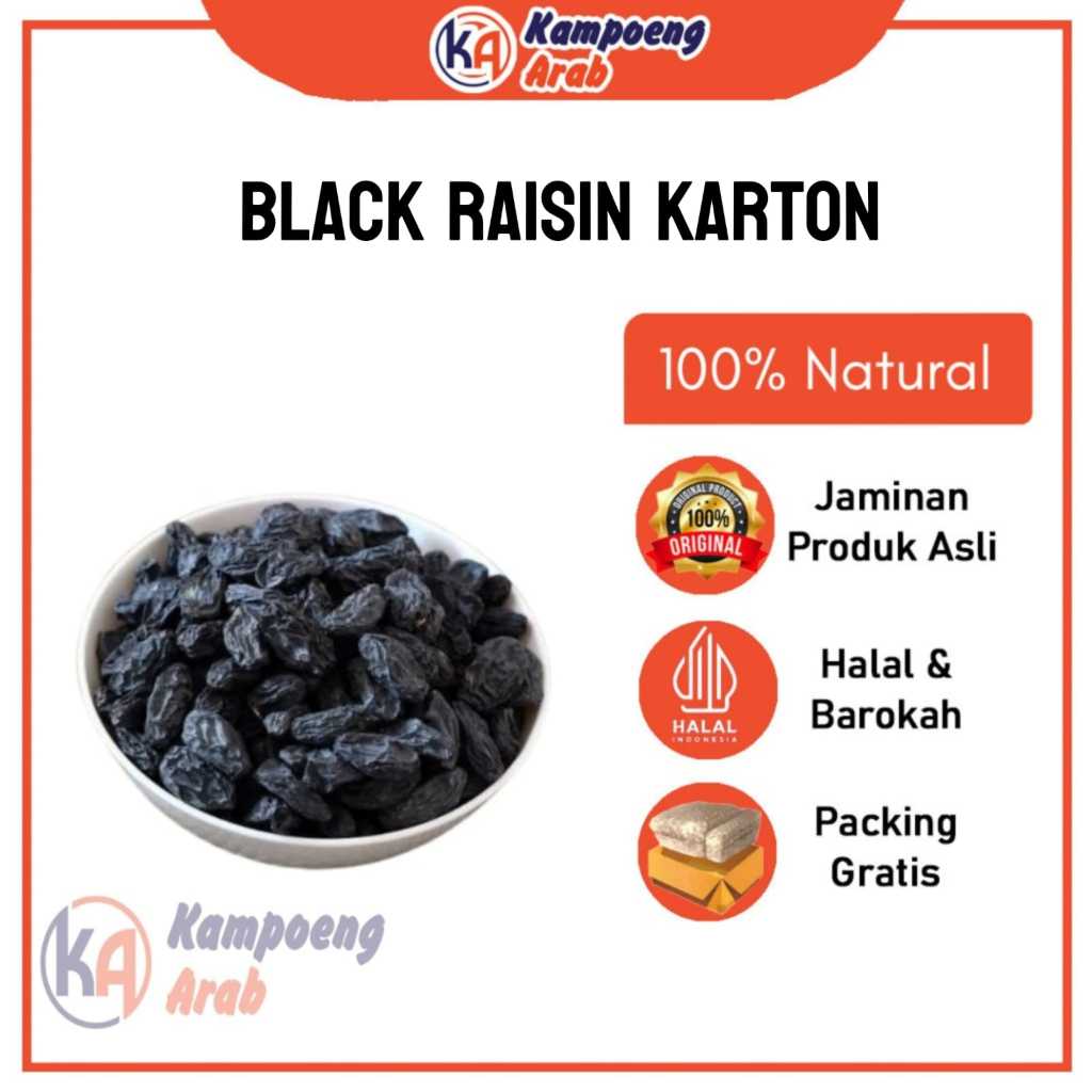 

KISMIS HITAM DUS 10KG Natural Arab Kualitas Terbaik Fresh Muesli Granola Camilan