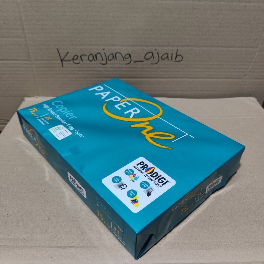 

PAPER ONE Kertas HVS Ukuran A4 - 75 Gr / 500 Lembar (1 PACK)