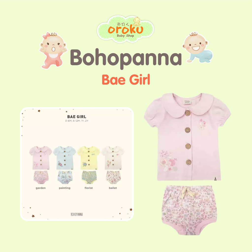 BOHOPANNA BAE GIRL SET / BAJU SETELAN BAYI DAN ANAK PEREMPUAN